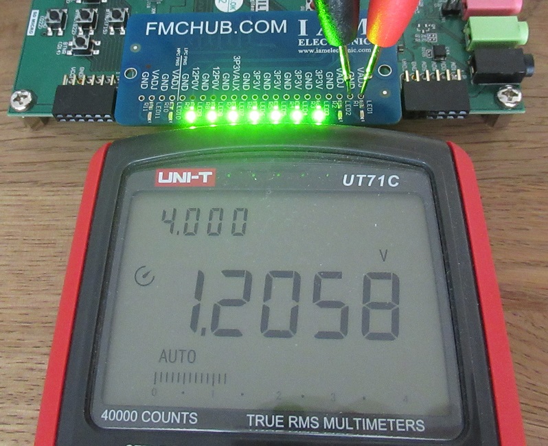 FMC Loopback Module plugged on LPC carrier board with too low VADJ