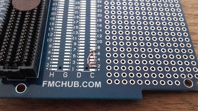 FMC LPC Breakout module, short circuit with short wires.