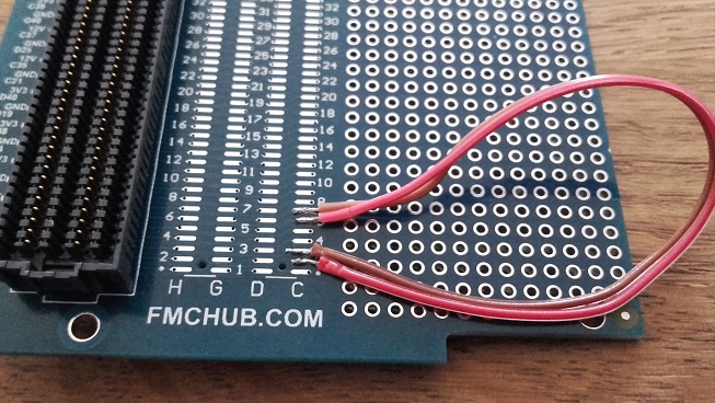 FMC LPC Breakout module, short circuit with long wires.