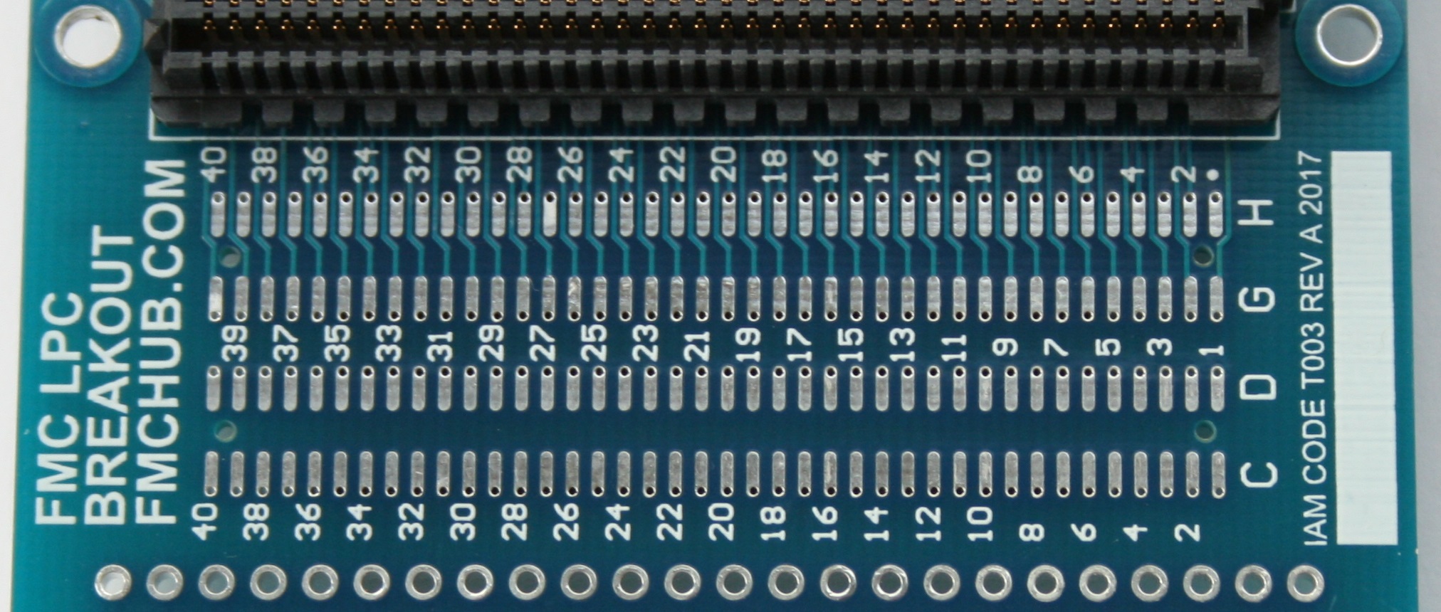 FMC LPC Breakout board with array of pads