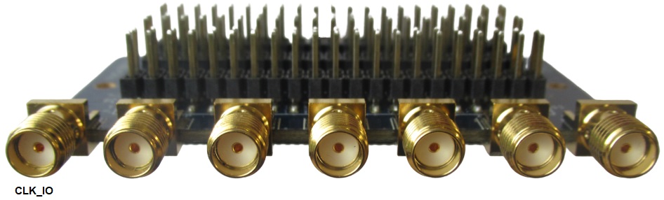 SMA connector for dedicated clock signals.